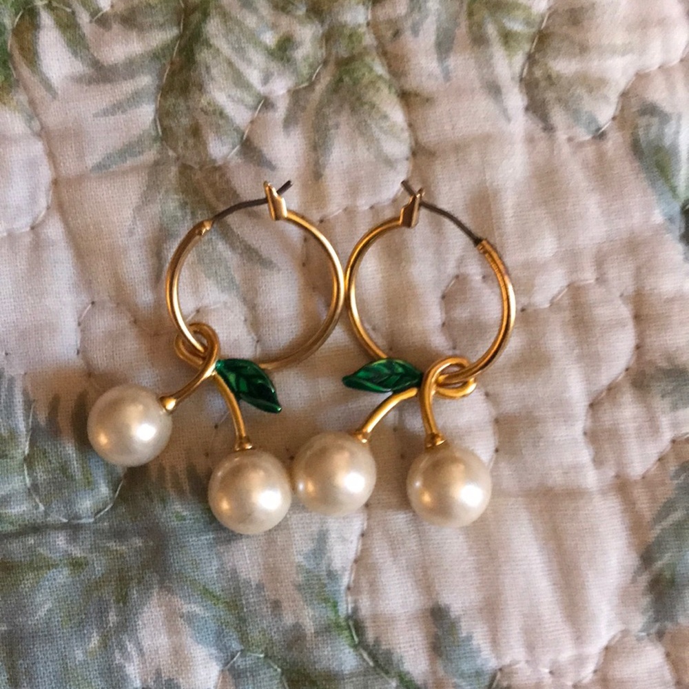 J Crew cherry earrings